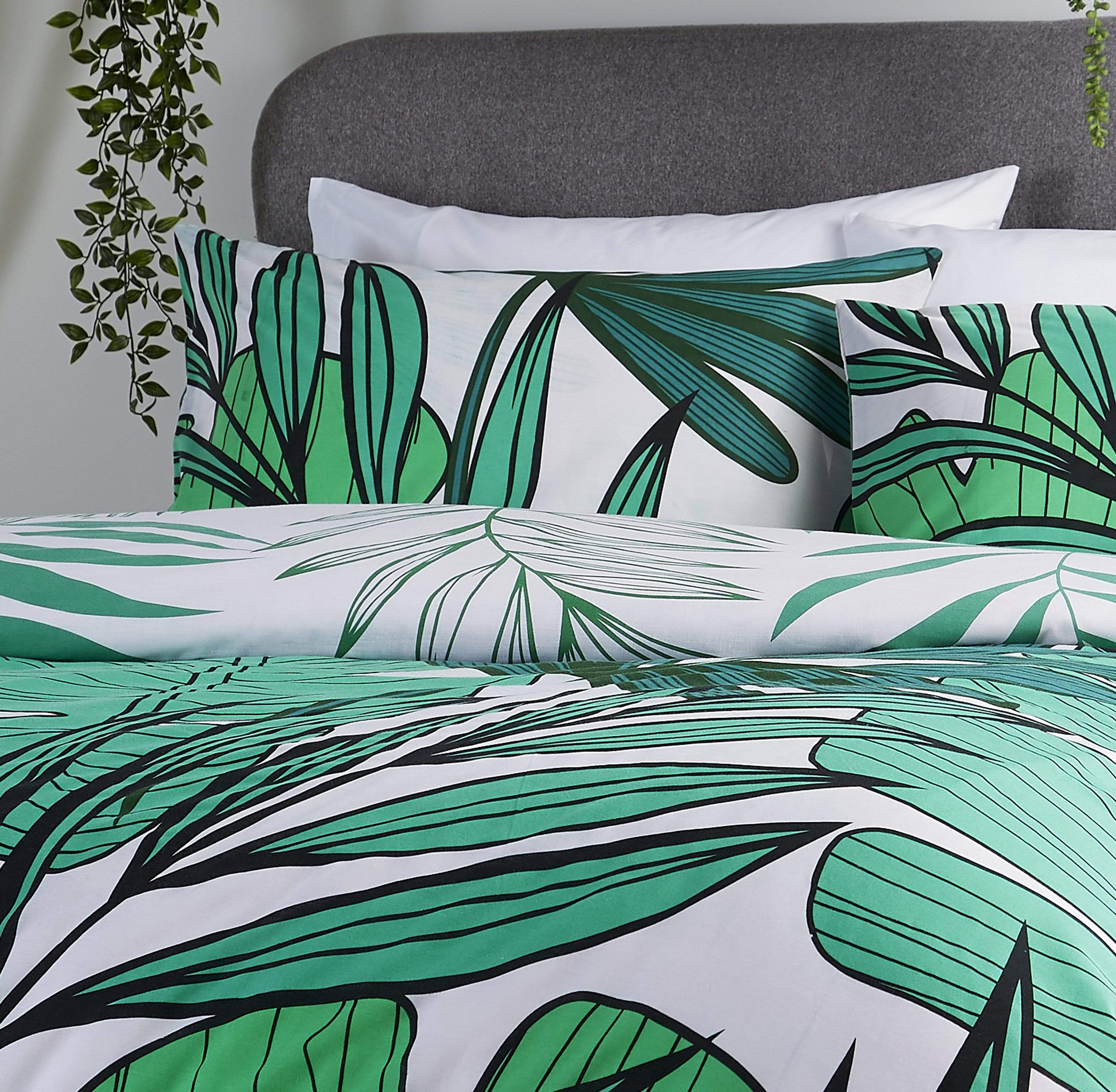 Tropical Leaf Reversible Luxurious Duvet Set Soft Cotton Rich Bedding in Single Double King Sizes with Premium Vibrant Botanical Designs by OLIVIA ROCCO