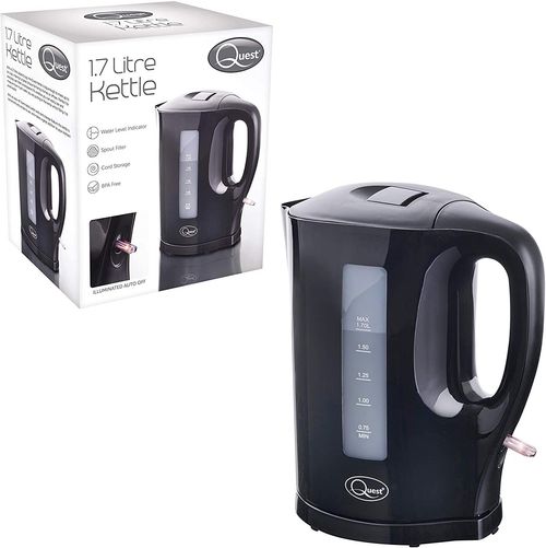 Quest 1.7l Jug Kettle Black- 35109