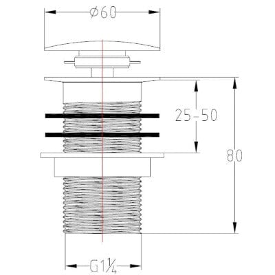 Unslotted Sprung Plug & Basin Waste