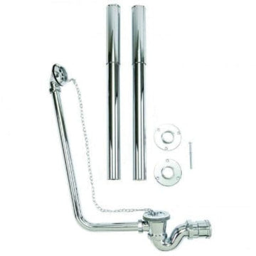 Traditional Exposed Bath Waste Kit with P-Trap & Pipe Shrouds