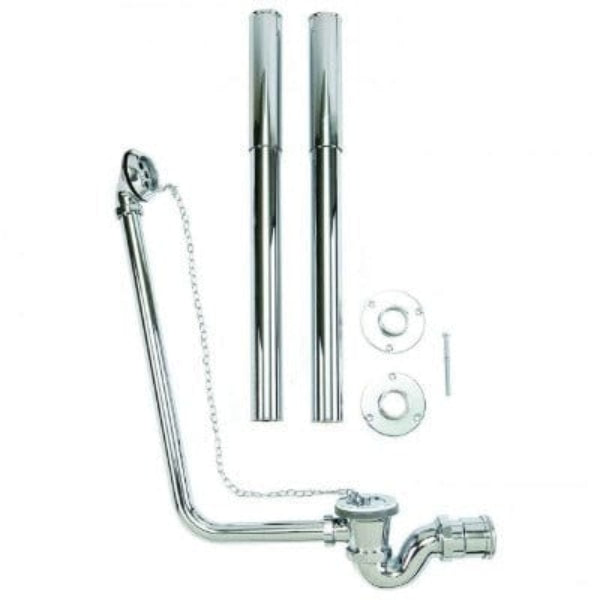 Traditional Exposed Bath Waste Kit with P-Trap & Pipe Shrouds
