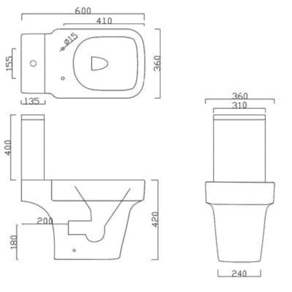 Medici Close Coupled Toilet Pack