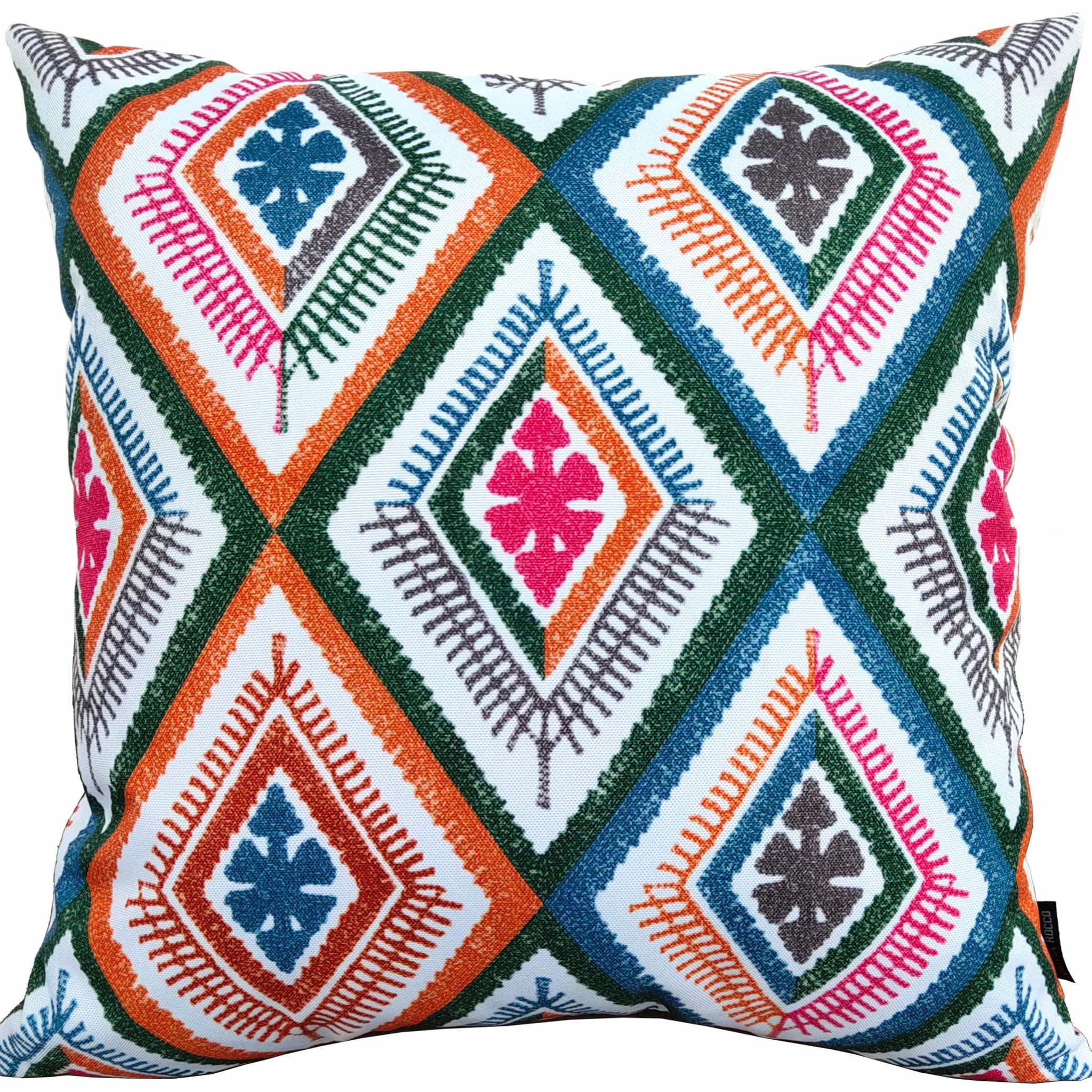 Vibrant Meze Outdoor Waterproof Garden Bench Patio and Indoor Cushions Durable Polyester Hollow-Fibre Filled 43x43 cm by OLIVIA ROCCO