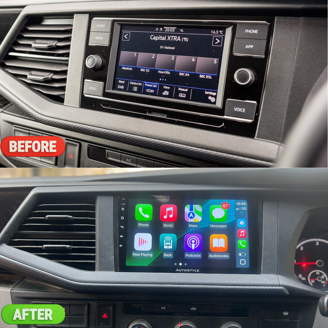 VW Transporter T6 Apple Carplay / Android Auto 9" Stereo Upgrade