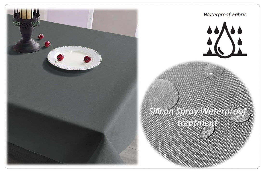 Waterproof Stain Resistant Rectangular Polyester Tablecloth Picnic Mat 145x200cm for Kitchen Dining Indoor Outdoor by OLIVIA ROCCO