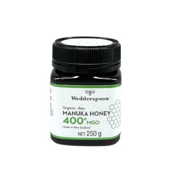Wedderspoon Raw Organic Manuka Honey 400 MGO – 250g