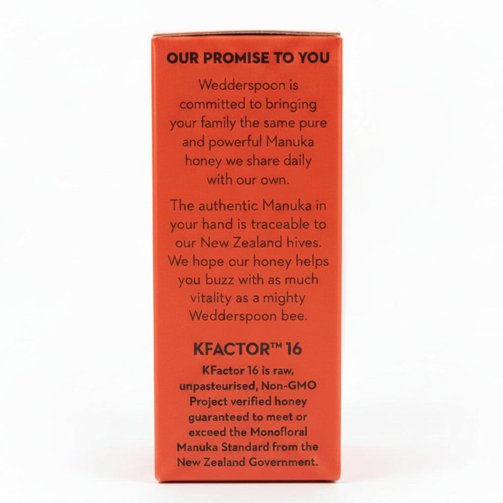 Wedderspoon Manuka Honey On The Go – KFactor 16+ Snap Packs (24 x 5g)