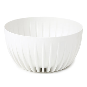 Mira Bowl Pot with Insert, Plug and Hole 300mm White Decorative Planter