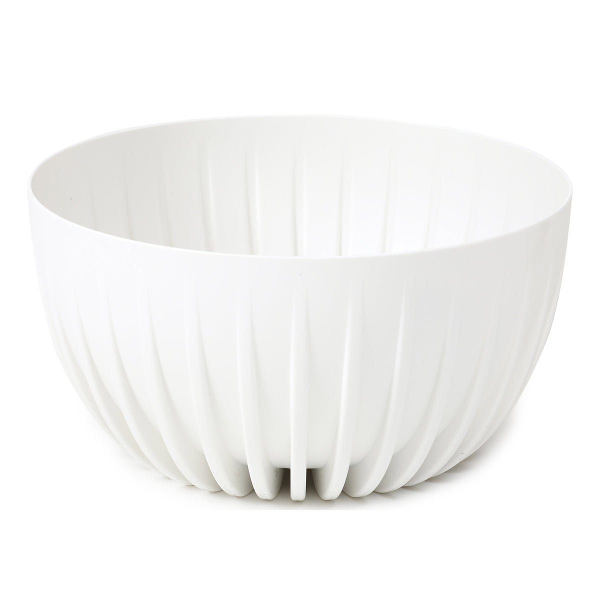 Mira Bowl Pot with Insert, Plug and Hole 300mm White Decorative Planter