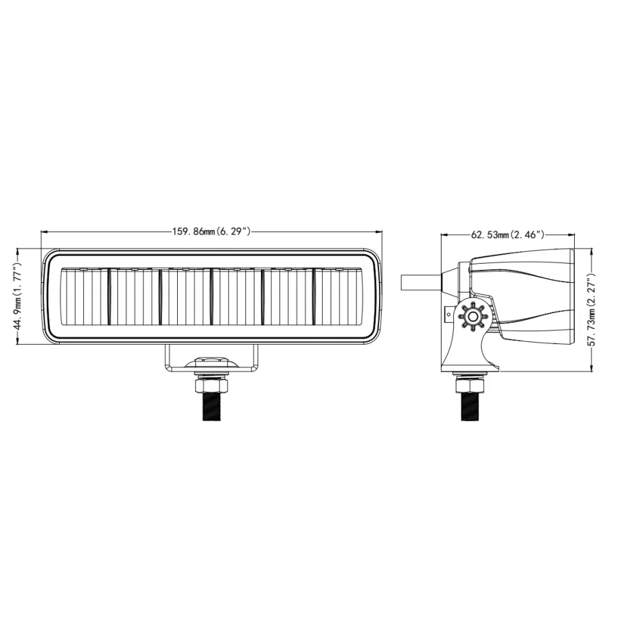 18W Slimline LED Work Light – 1,200 Lumen SPOT Beam, 12/24V, ECE R10 | WL.16WL.R
