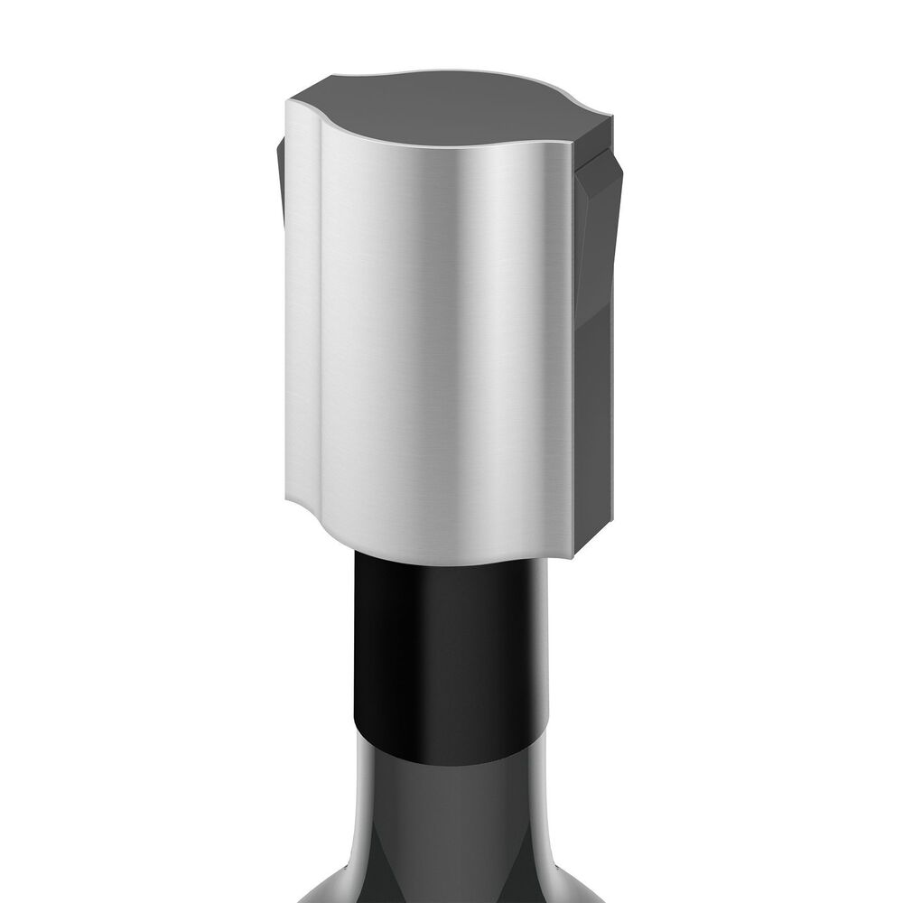 Zack Premiro Premium Brushed Steel Champagne Stopper - Airtight Seal Preserves Fizz