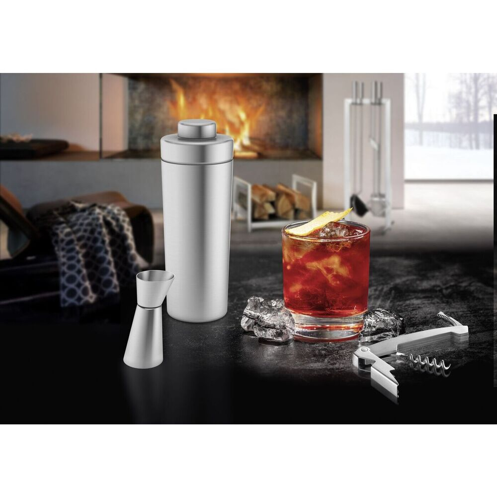 Zack Donare Premium Brushed Steel Cocktail Jigger - Professional 2cl/4cl