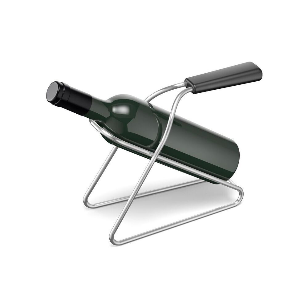 Zack Arlo Premium Brushed Stainless Steel Wine Bottle Holder - Elegant German Design