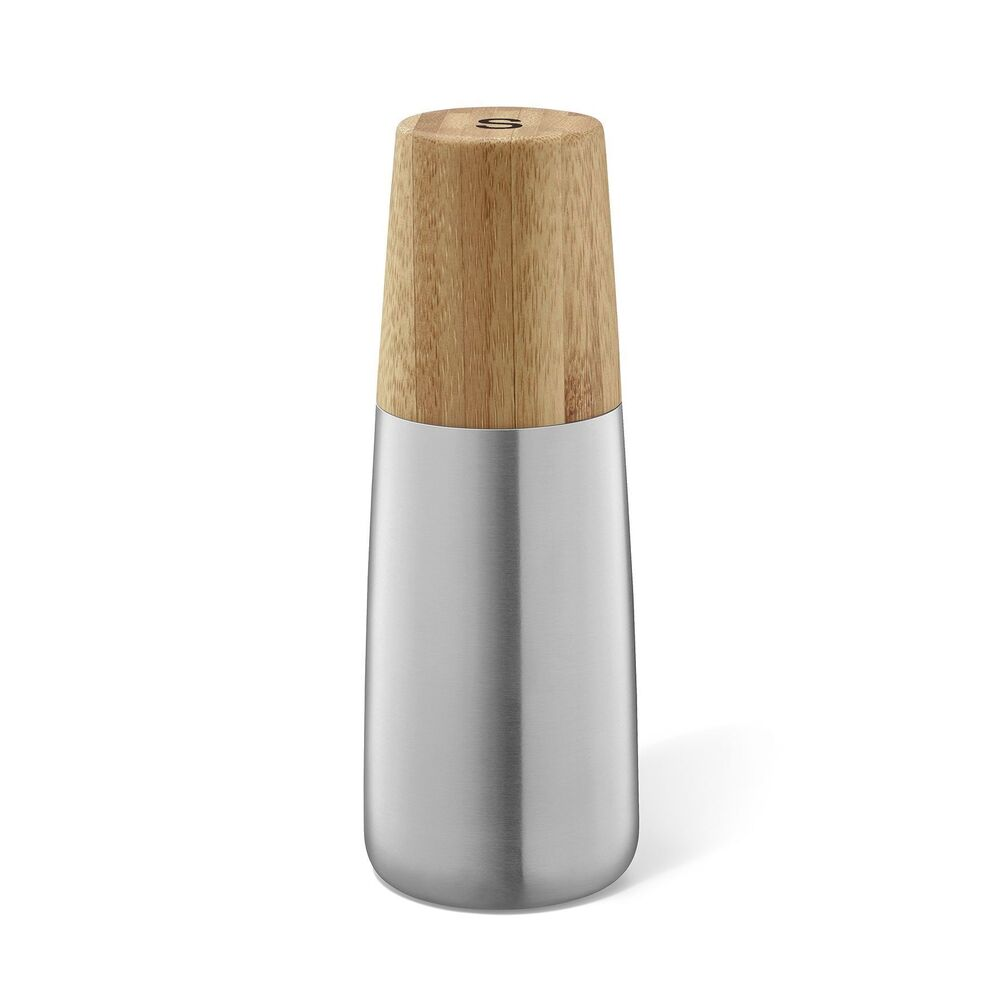 Zack Bevo Premium Bamboo & Stainless Steel Salt Mill - Eco-Luxury Kitchen Essential