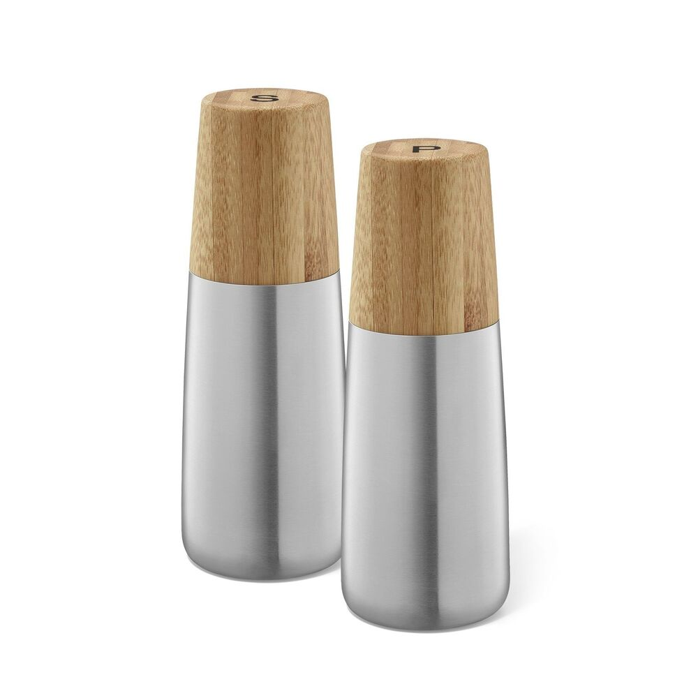 Zack Bevo Premium Bamboo & Stainless Steel Salt Mill - Eco-Luxury Kitchen Essential
