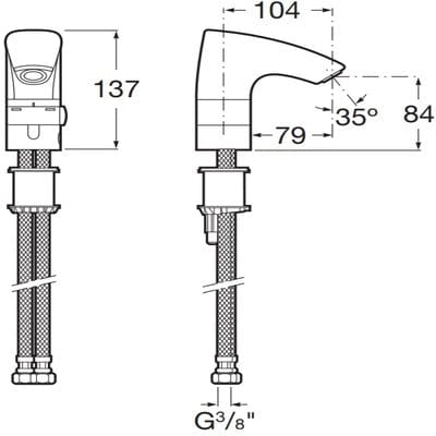 M3 Electronic Basin Mixer Tap
